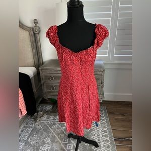 Cupshe red floral dress